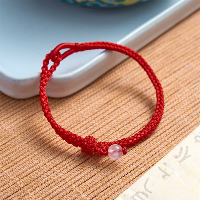 Buddha Stones Green Aventurine Red String Balance Bracelet