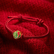 EverestArtstudios Handmade Red String Double Koi Fish Protection Braided Cord Adjustable Bracelet