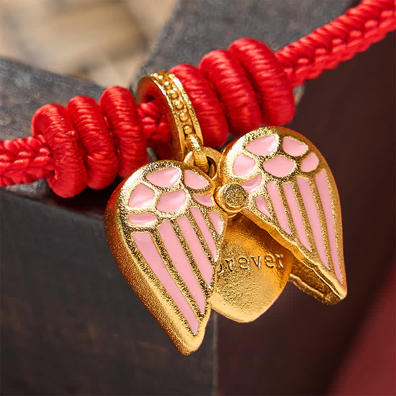 Buddha Stones Handmade Braided Red String Love Heart Charm Protection Luck Bracelet