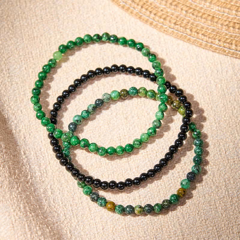 Buddha Stones 3pcs "Strengthen Your Spirit" Turquoise Bracelet Includes Gift Message Card