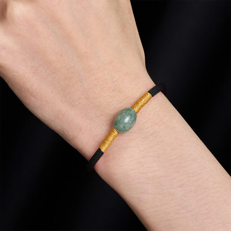 Buddha Stones Jade Bead Red String Protection Bracelet