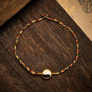 Buddha Stones Hand-Woven Yin Yang Colorful Thin Cord String Protection Braided Bracelet