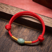 EverestArtstudios Jade Bead Red String Protection Bracelet