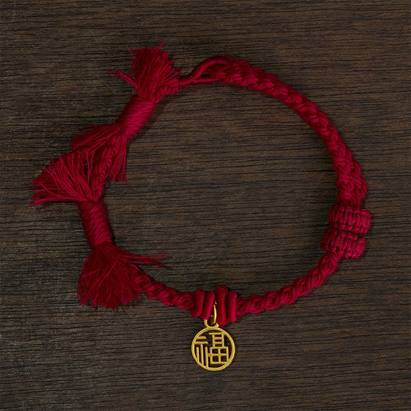 EverestArtStudios Copper Lotus Red String New Beginning Bracelet