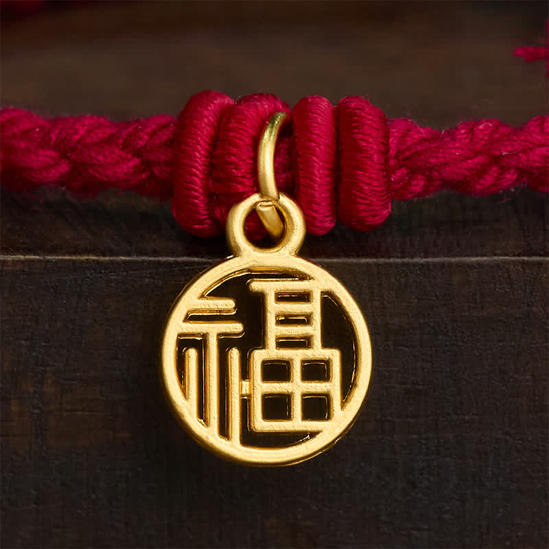 EverestArtStudios Copper Lotus Red String New Beginning Bracelet