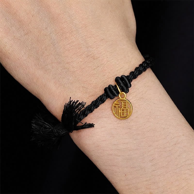 Buddha Stones Copper Lotus Red String New beginning Bracelet
