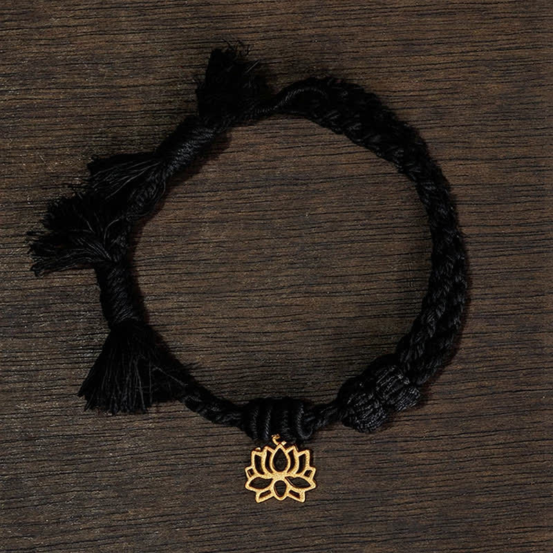 EverestArtStudios Copper Lotus Red String New Beginning Bracelet