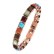 EverestArtStudios Vintage Copper Inlaid Turquoise Balance Magnetic Bracelet