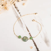 EverestArtstudios Hetian Jade Peace Buckle Harmony Minimalist Round Chain Bracelet