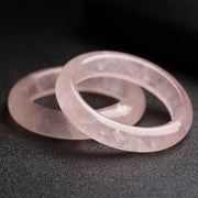 Buddha Stones  Natural Rose Quartz Love Caring Bracelet Bangle