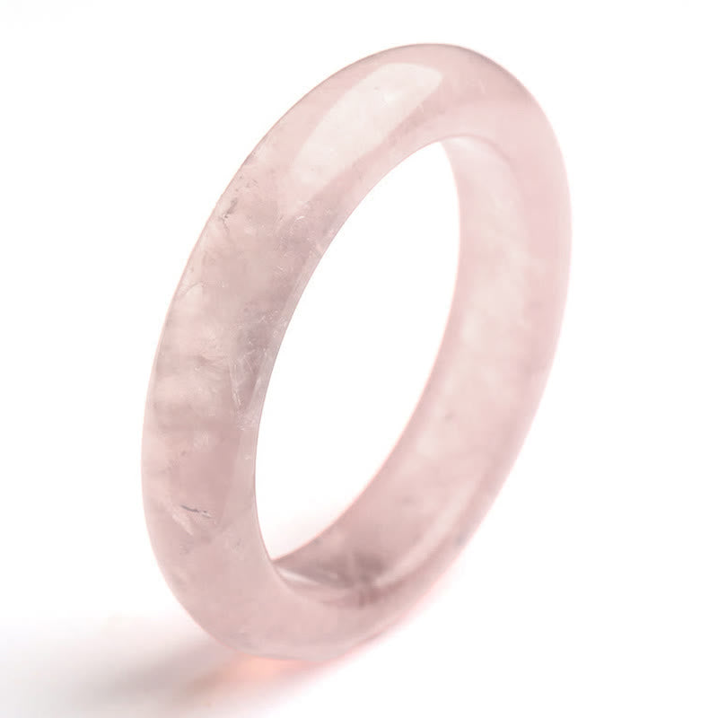 Buddha Stones  Natural Rose Quartz Love Caring Bracelet Bangle