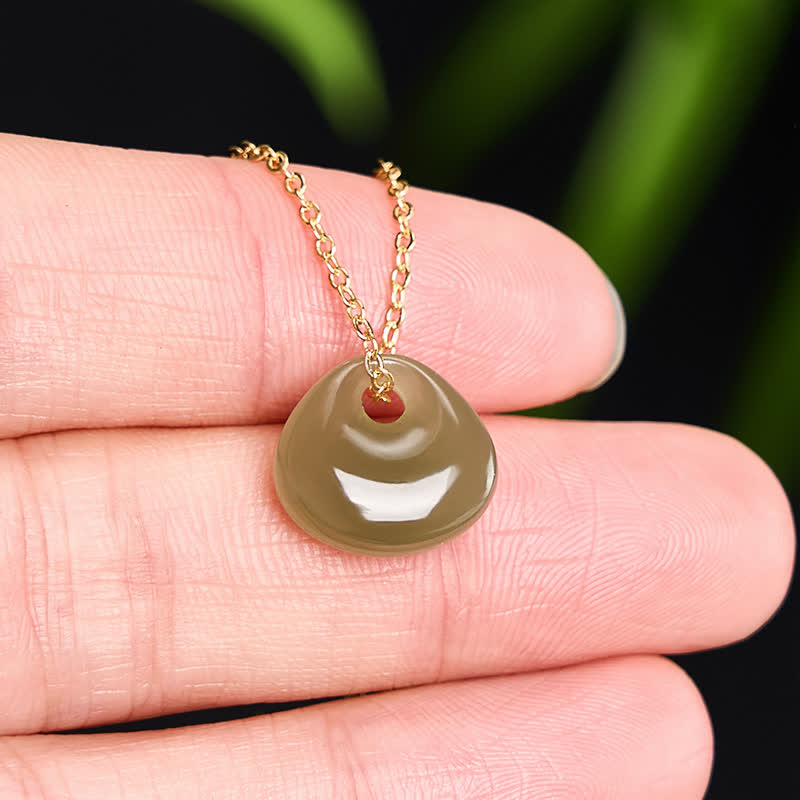 EverestArtstudios Jade Child Lock Luck Mini Pendant Necklace