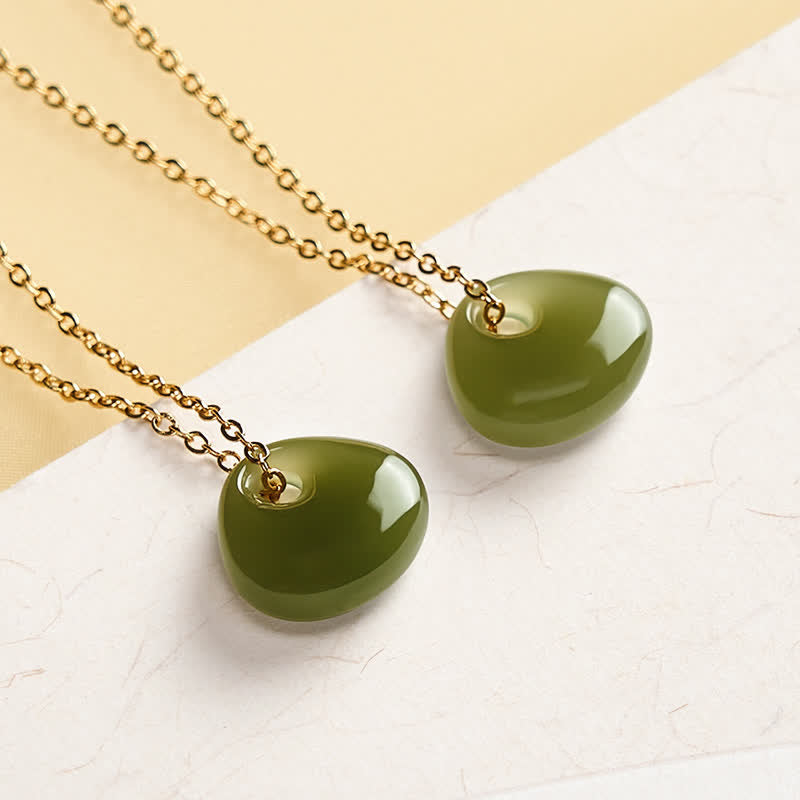 EverestArtstudios Jade Child Lock Luck Mini Pendant Necklace