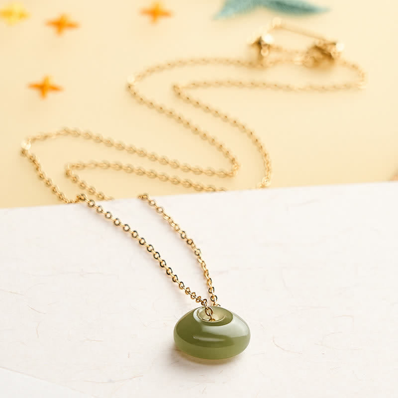 EverestArtstudios Jade Child Lock Luck Mini Pendant Necklace