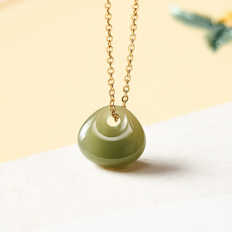 EverestArtstudios Jade Child Lock Luck Mini Pendant Necklace