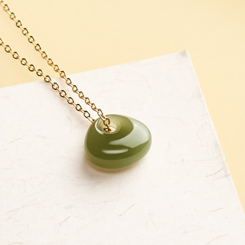 EverestArtstudios Jade Child Lock Luck Mini Pendant Necklace