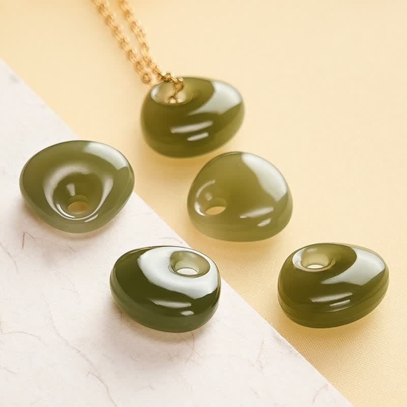 EverestArtstudios Jade Child Lock Luck Mini Pendant Necklace