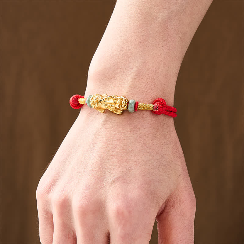 EverestArtstudios Copper Pi Xiu Wealth Red String Bracelet