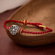Buddha Stones Hand-Woven Red String Bagua Protection Adjustable Bracelet