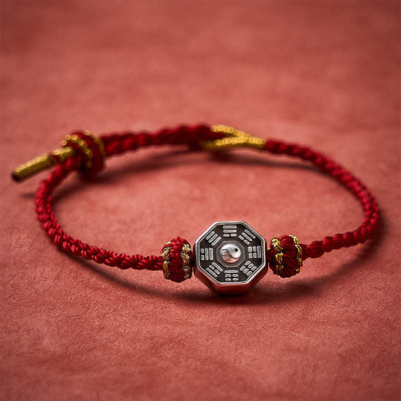 Buddha Stones Hand-Woven Red String Bagua Protection Adjustable Bracelet