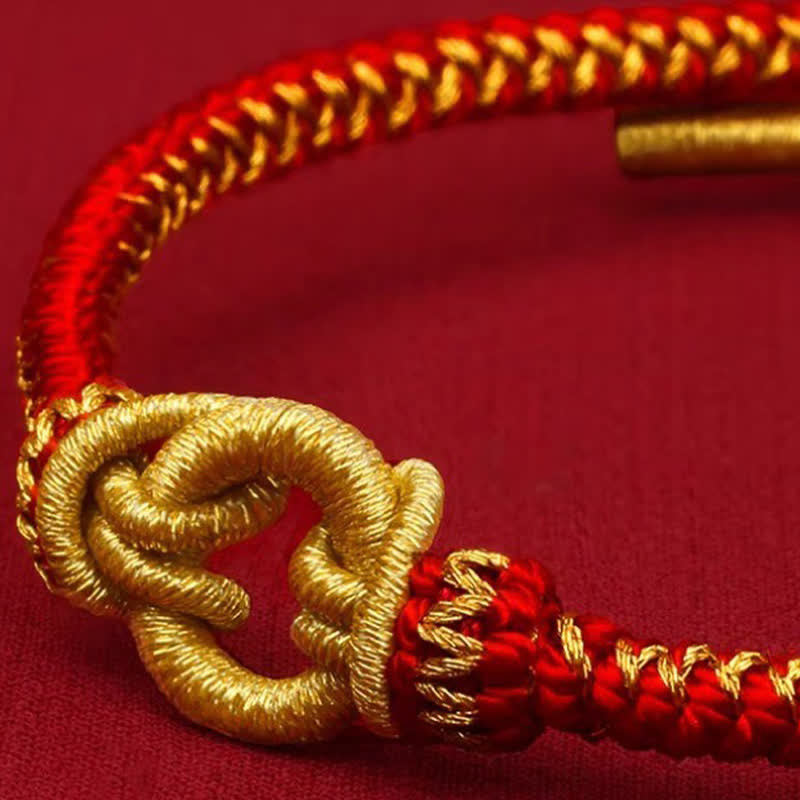 Buddha Stones Red String Chinese Zodiac Luck Braided Knot Bracelet