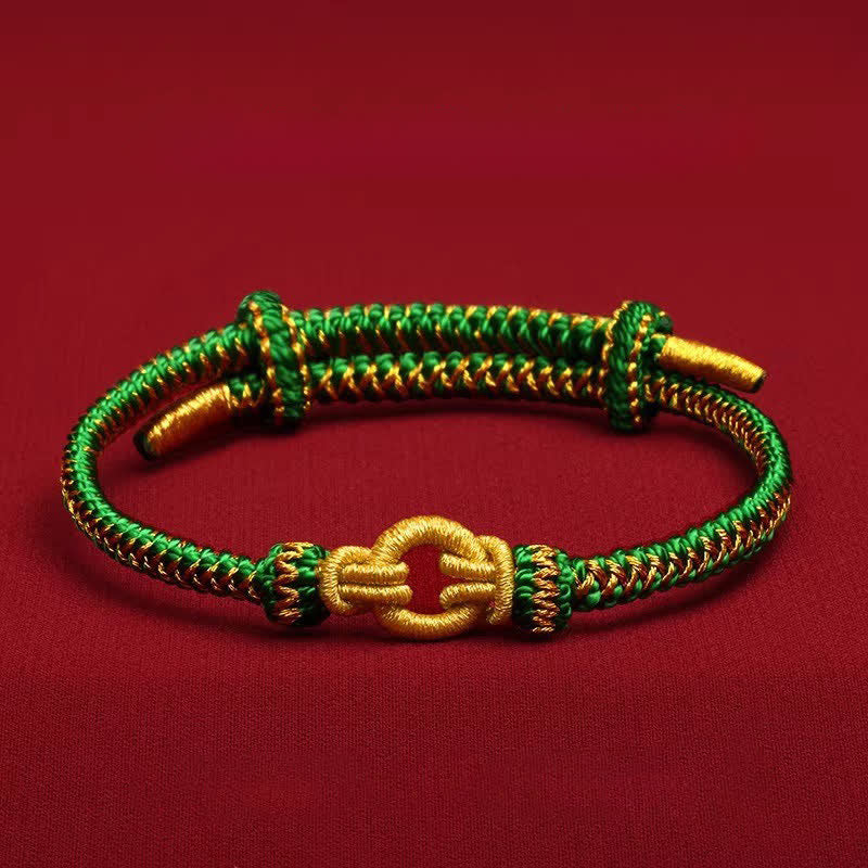 Buddha Stones Red String Chinese Zodiac Luck Braided Knot Bracelet