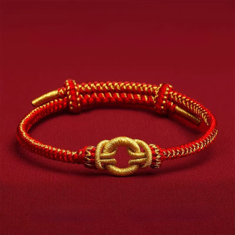 Buddha Stones Red String Chinese Zodiac Luck Braided Knot Bracelet