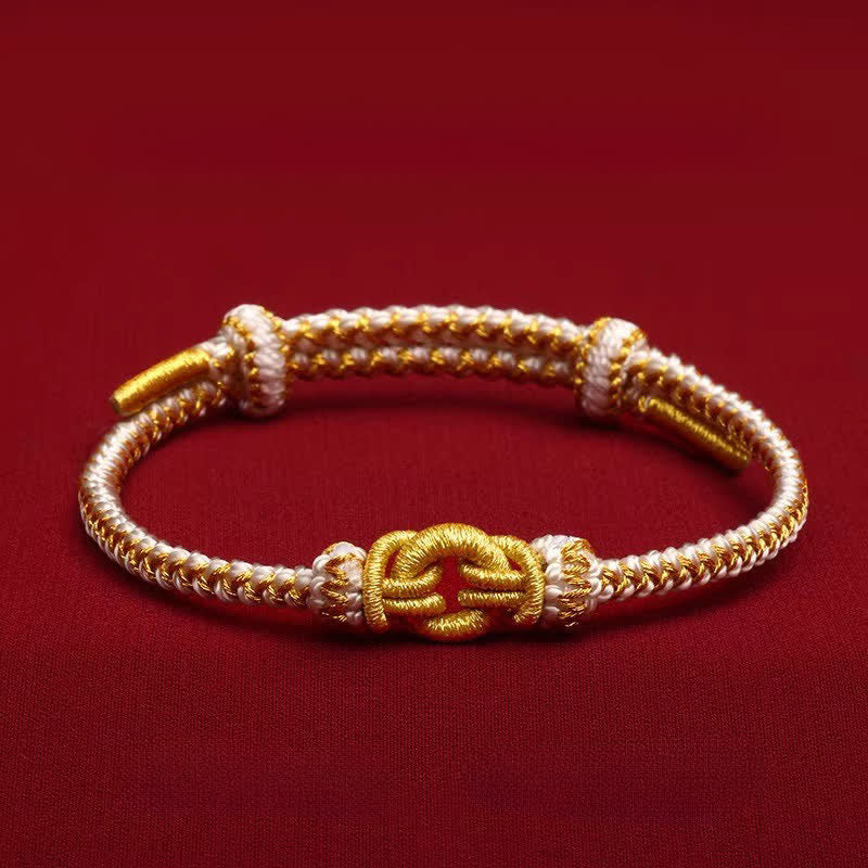 Buddha Stones Red String Chinese Zodiac Luck Braided Knot Bracelet