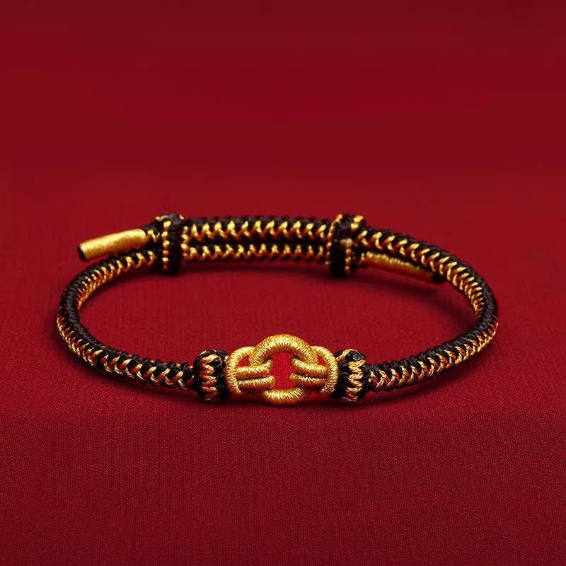 Buddha Stones Red String Chinese Zodiac Luck Braided Knot Bracelet