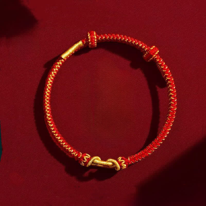Buddha Stones Red String Chinese Zodiac Luck Braided Knot Bracelet