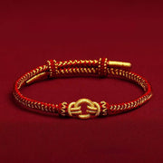 Buddha Stones Red String Chinese Zodiac Luck Braided Knot Bracelet