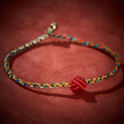 Buddha Stones Hand-Woven Colorful Red String Protection Bracelet