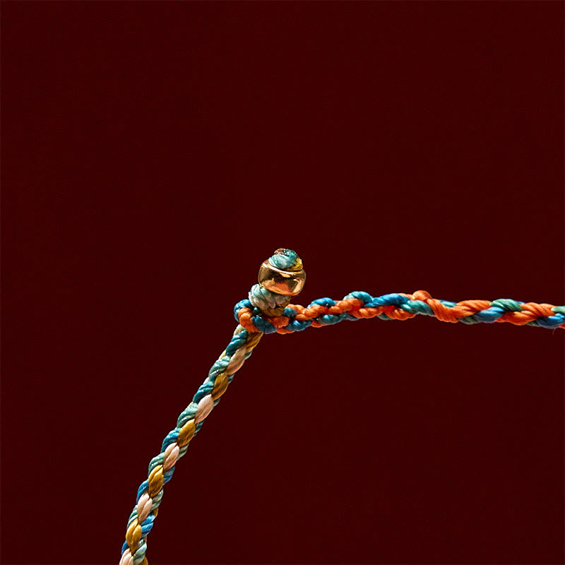 Buddha Stones Hand-Woven Colorful Red String Protection Bracelet