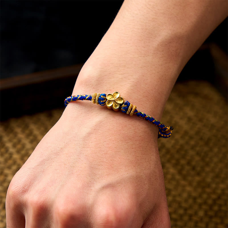 Buddha Stones Hand-Woven String Om Mani Padme Hum Peace Bracelet