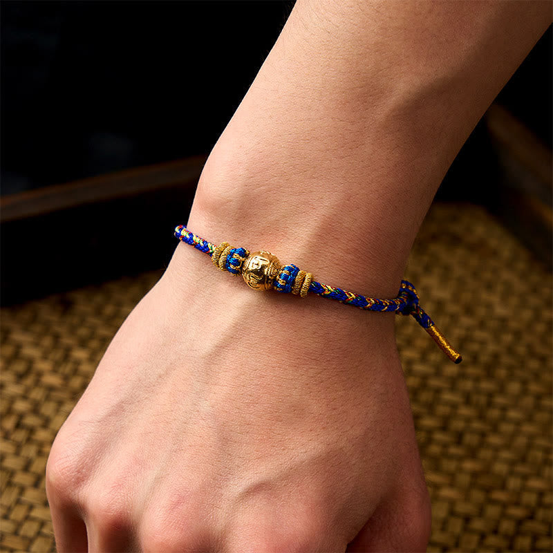 Buddha Stones Hand-Woven String Om Mani Padme Hum Peace Bracelet