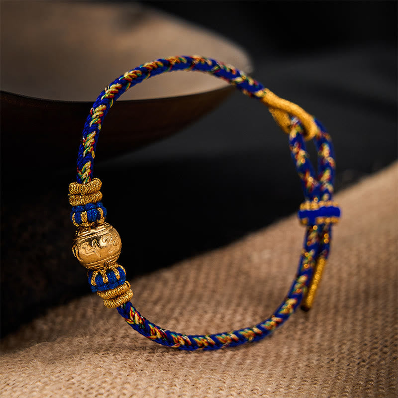 Buddha Stones Hand-Woven String Om Mani Padme Hum Peace Bracelet
