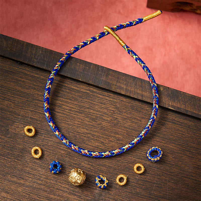 Buddha Stones Hand-Woven String Om Mani Padme Hum Peace Bracelet