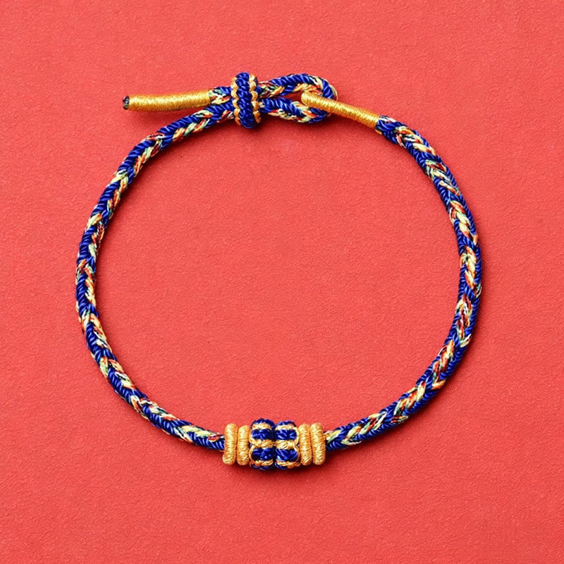 Buddha Stones Hand-Woven String Om Mani Padme Hum Peace Bracelet