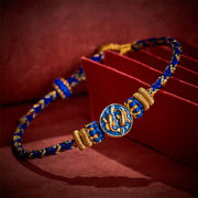 EverestArtstudios Hand-Woven String Double Golden Koi Fish Strength Rope Bracelet