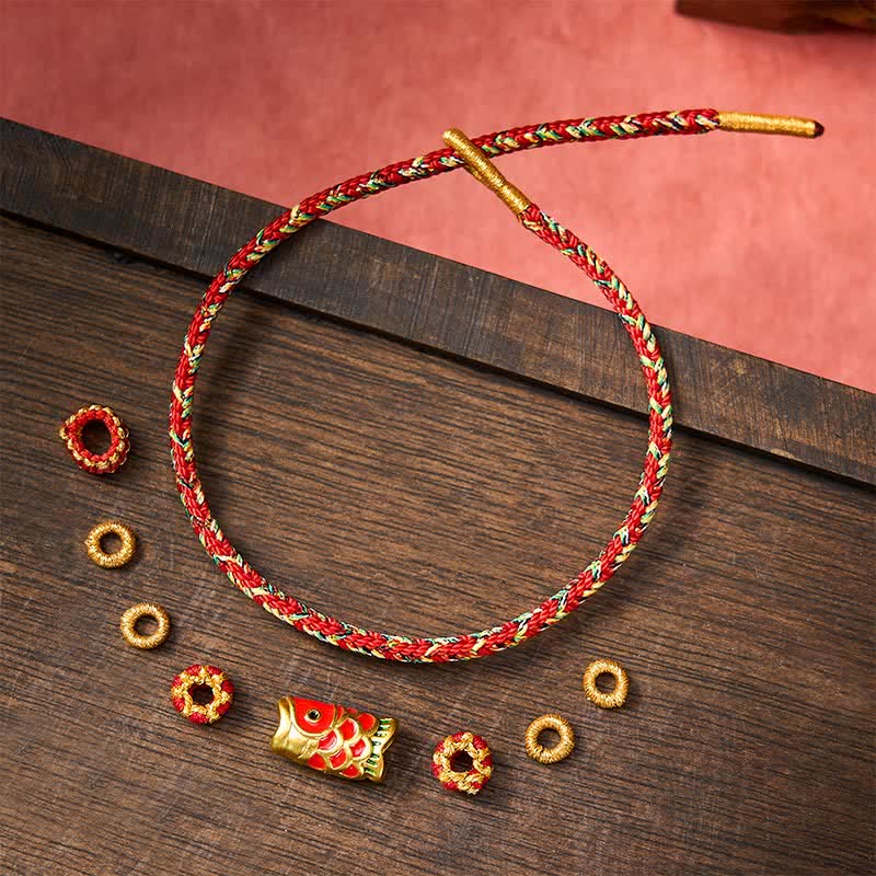 EverestArtStudios Koi Fish Fortune Hand-Woven Cord Bracelet