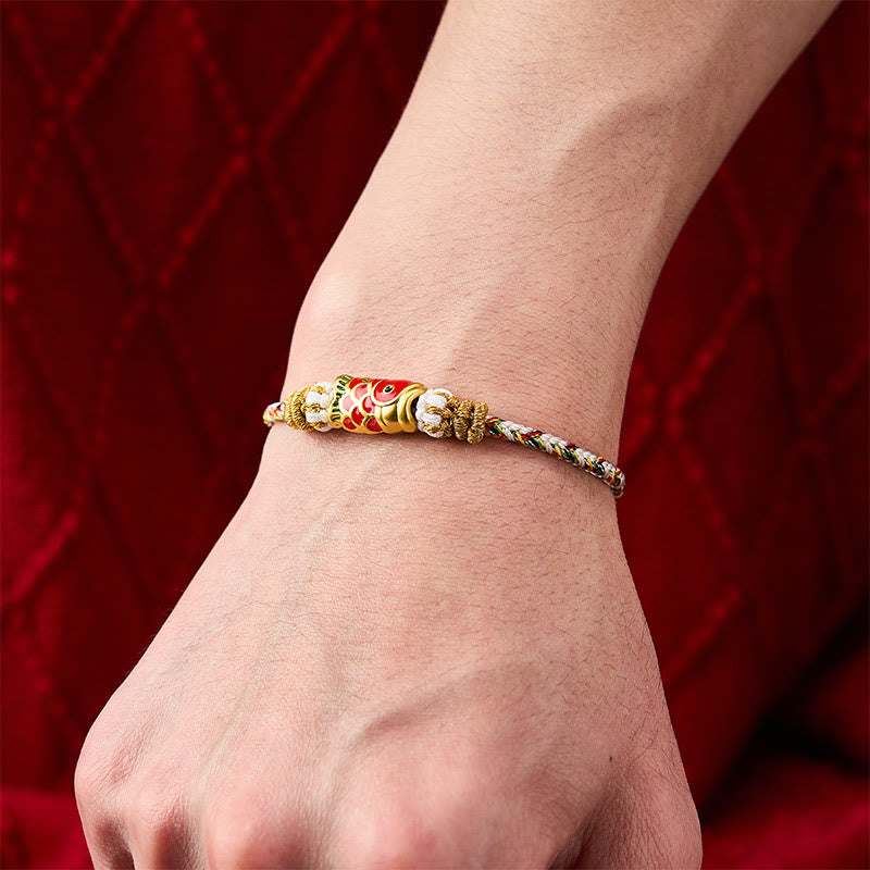 EverestArtStudios Koi Fish Fortune Hand-Woven Cord Bracelet