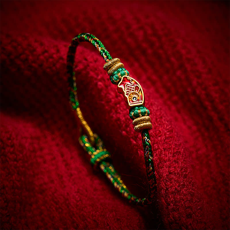 Buddha Stones Hand-Woven String Koi Fish Strength Rope Bracelet