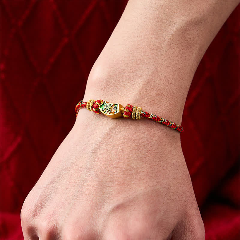 Buddha Stones Hand-Woven String Koi Fish Strength Rope Bracelet