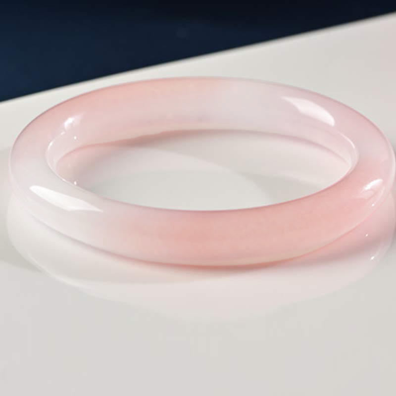 Buddha Stones Pink Crystal Love Warmth Bracelet Bangle