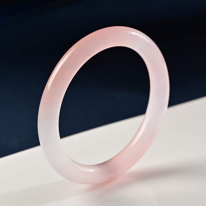 Buddha Stones Pink Crystal Love Warmth Bracelet Bangle