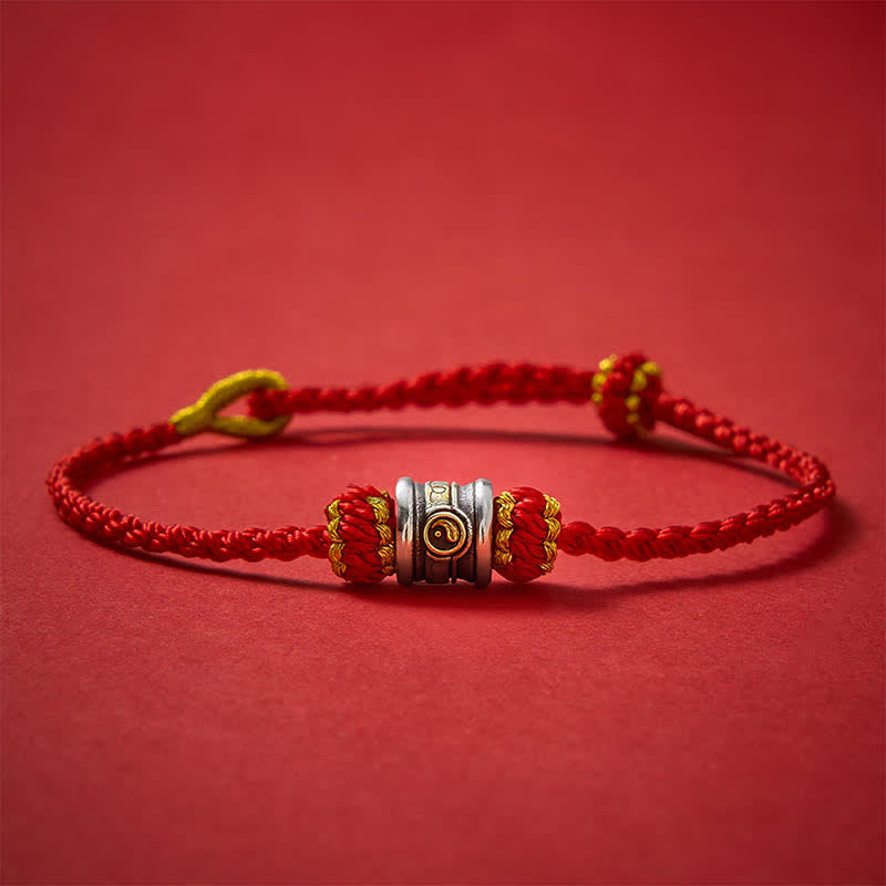 Buddha Stones Copper Yin Yang Red String Harmony Bracelet