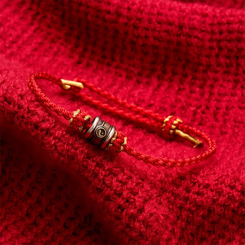 Buddha Stones Copper Yin Yang Red String Harmony Bracelet