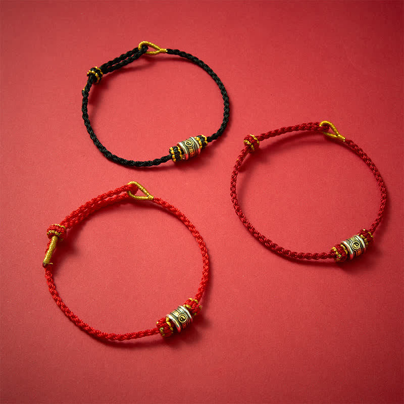 Buddha Stones Copper Yin Yang Red String Harmony Bracelet