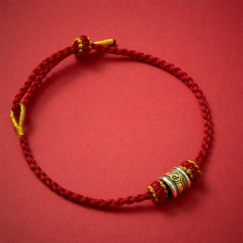 Buddha Stones Copper Yin Yang Red String Harmony Bracelet