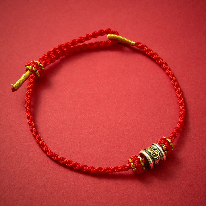 Buddha Stones Copper Yin Yang Red String Harmony Bracelet